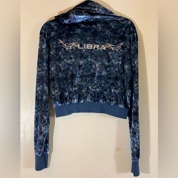 Horoscopez Libra Cropped Jacket Hoodie Zip Up Sz Large Astrology Gorgeous - Picture 6 of 7